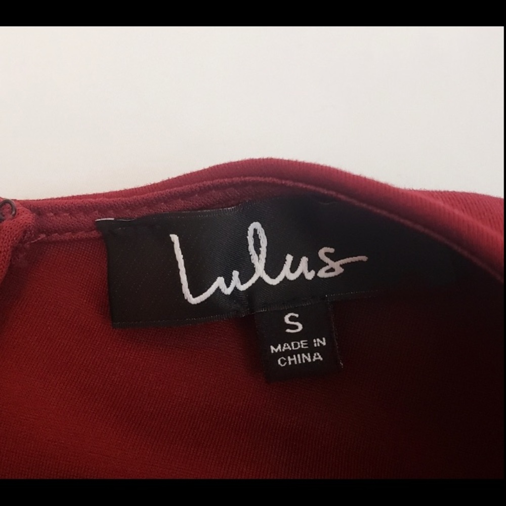 Nwt Lulu's Need You Close Lace Backless Dress Wine - image 8